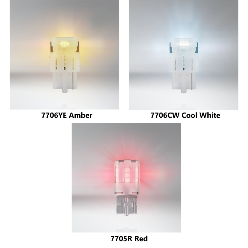 Osram LEDriving W21/5W T20 1,7W 12V W3X16Q Cool White Bulbs 2pcs 7716CW-02B