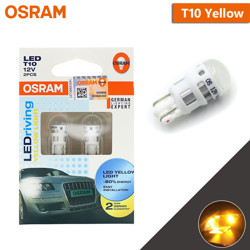 Osram LED T10 2880YE W5W 12V LEDriving Amber Yellow Signal