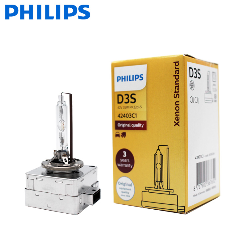 Philips D3S Xenon HID Headlight Replacement Bulbs 35W, XenStart