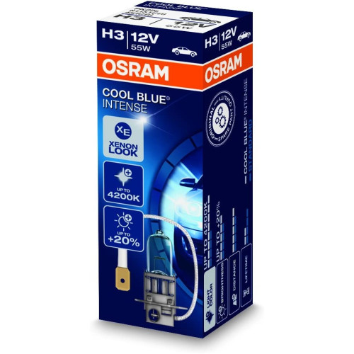 OSRAM Cool Blue Intense H3 12V 55W 64151CBI Halogen Lamp