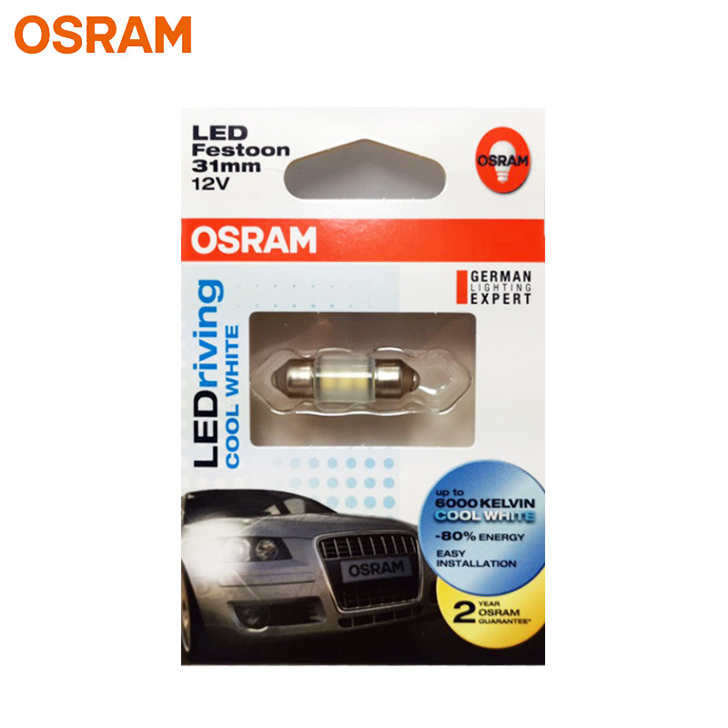 acute Inefficient Home country OSRAM C5W LED 12V Festoon 31mm LEDriving Cool White Interior Light 6000K  6431CW
