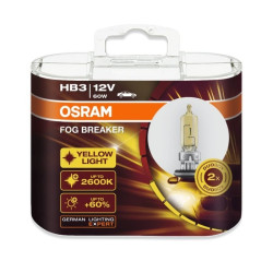 OSRAM HB3 9005 Fog Breaker 2600K Yellow Halogen Bulb 9005FBR