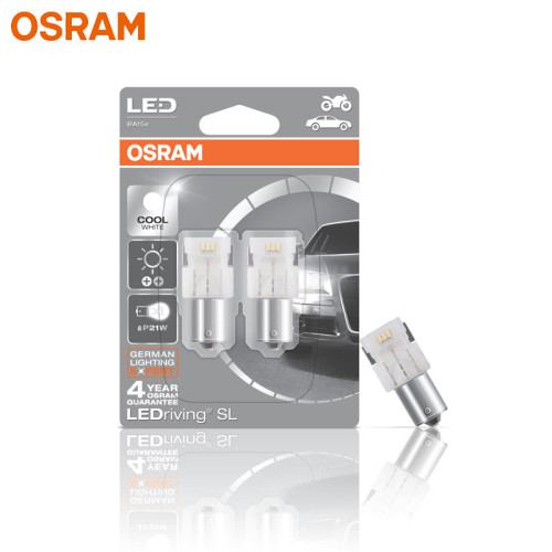 OSRAM LED P21W BA15s LEDriving SL 7458CW S25 6000K Cool White Bulb