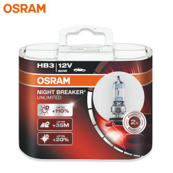 OSRAM HB3 12V 60W 9005NBU Night Breaker Unlimited Auto Bulbs Halogen Headlight