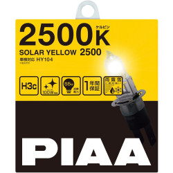 PIAA SOLAR YELLOW 2500K H3C Headlight Halogen Bulbs HY104,2 Pack