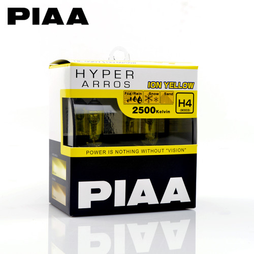 PIAA SOLAR YELLOW 2500K H4 Headlight Halogen Bulbs HY101,2 Pack