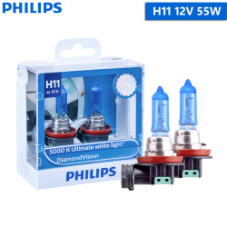 Philips Diamond Vision H11 Car Fog Light Bulbs 5000K 12362DVS2 (Pair)