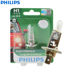 Philips Longlife Ecovision H1 12V 55W Upgrade Car Headlight Bulb 12258LLECOB1