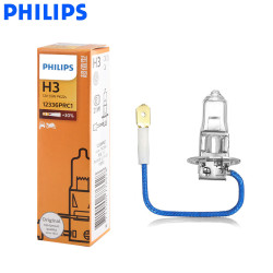 Philips H3 12V 55W PK22s Premium Vision Car Headlight Bulb Halogen 12336PRC1