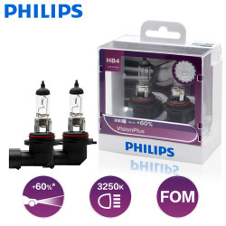 Philips VisionPlus HB4 9006 12V 55W Upgrade Headlight Bulb 3250K