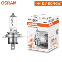OSRAM 100/90W 12V H4 P43t halogen headlight bulb 62204 super rallye