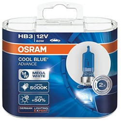 OSRAM 9005 HB3 12V 60W 5000K 9005CBA Cool Blue Advance Car Bulbs Halogen