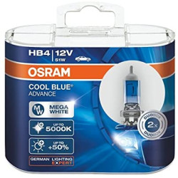 OSRAM 9006 HB4 12V 51W 5000K 9006CBA Cool Blue Advance Car Bulbs Halogen